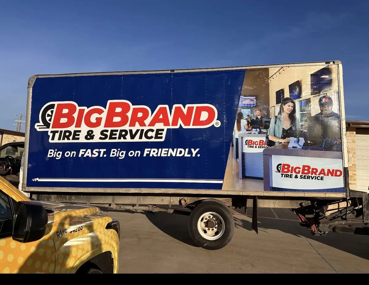 Big Brand Tire and Service box truck wrap