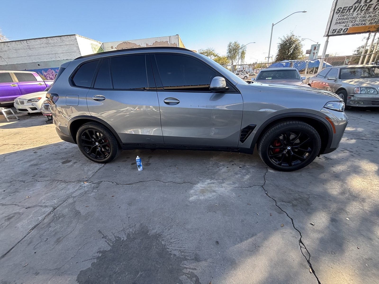 BMW X5 chrome delete blacked-out trim, second angle